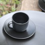 Avet Taza de Café con Plato Lohan Black Negro 120 ml